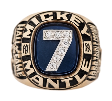 Mickey Mantle Commemorative Career Ring With Original Presentation Box